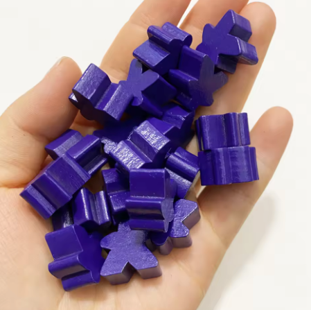 Meeples de madera, 20 piezas, 5 colores, 16mm
