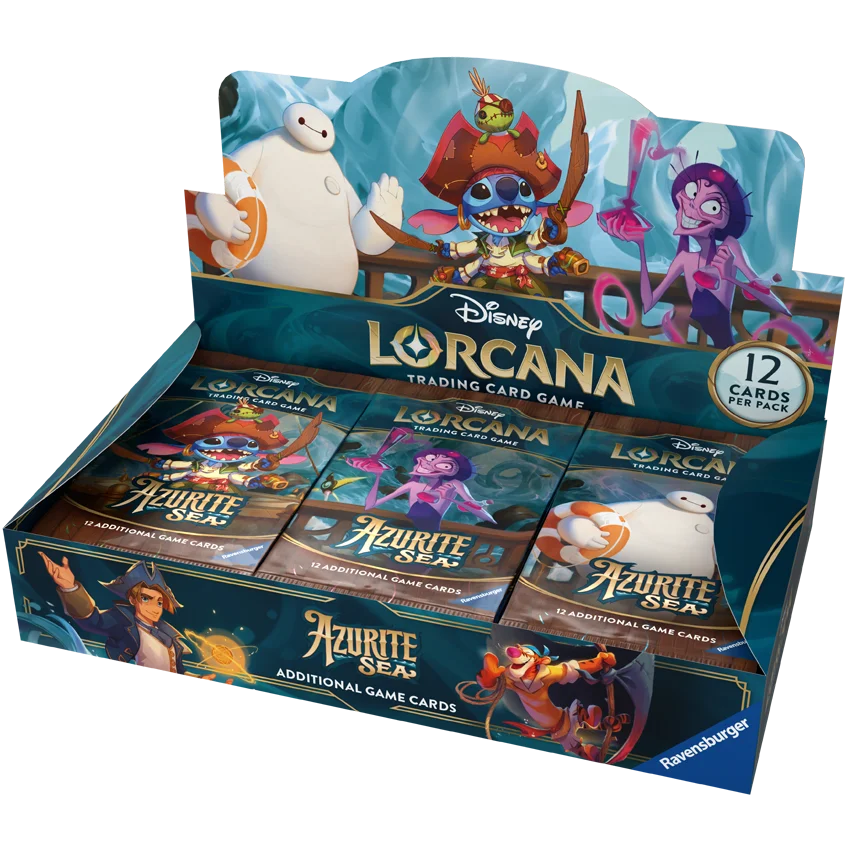 Disney Lorcana - Azurite Sea Inglés - Caja de sobres (24 packs) (Inglés)