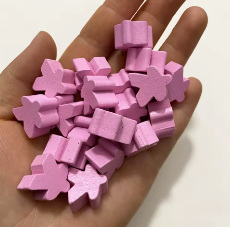 Meeples de madera, 20 piezas, 5 colores, 16mm