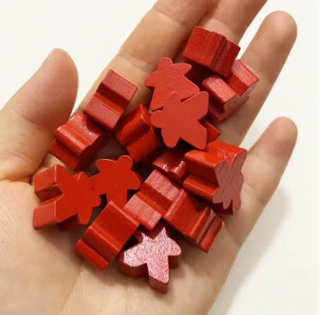 Meeples de madera, 20 piezas, 5 colores, 16mm